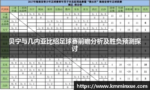 贝宁与几内亚比绍足球赛前瞻分析及胜负预测探讨